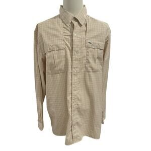 Bob Timberlake Men's Button down Top  Yellow Orange XLT  Tall Long Sleeve